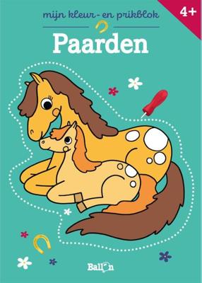 De Ballon Mijn kleur- en prikblok: paarden