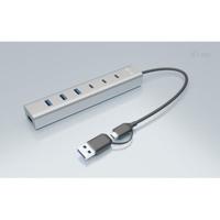 i-tec CAHUBMETAL7 USB-combi-hub Grijs - thumbnail