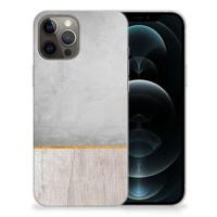 iPhone 12 Pro Max | Bumper Hoesje | Wood Concrete - thumbnail