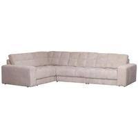 WOOOD Second Date Hoekbank Links - Grove Ribstof - Naturel - thumbnail