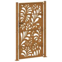 Poort met golfontwerp 105x180 cm weervast staal - thumbnail