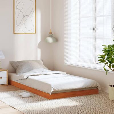 Bedframe massief grenenhout wasbruin 90x200 cm Bedframe massief grenenhout wasbruin 90x200 cm