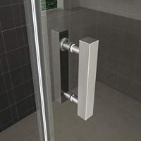Vaz nisdeur met vast deel 800 x 2000 x 8 mm nano helder glas/chroom - thumbnail