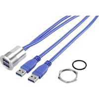 TRU Components usb a inbouwbus 3.0 usb 22 2x usb 3.0 female a naar 2x usb 3.0 plug a 92007p89 i - thumbnail