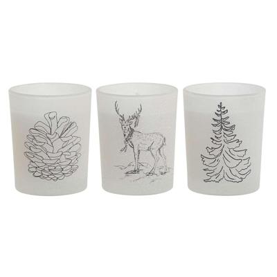 Kaars DKD Home Decor Wit Kerstmis 5 x 5 x 6 cm (3 Stuks) Kaars DKD Home Decor Wit Kerstmis 5 x 5 x 6 cm (3 Stuks)