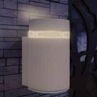 Wandlamp voor buiten halfrond grijs aluminium - thumbnail