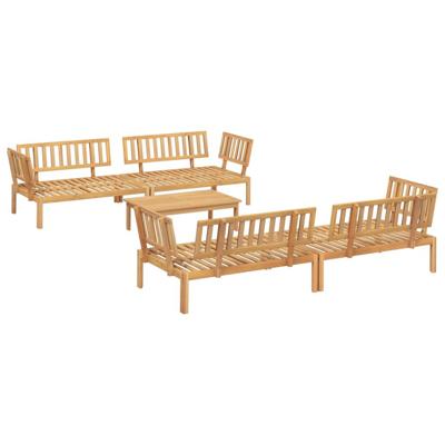 5-delige Loungeset pallet massief acaciahout - thumbnail