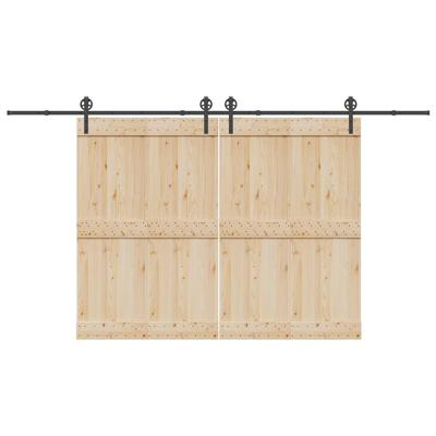 Doos met onderdelen voor schuifdeur 400 cm staal zwart