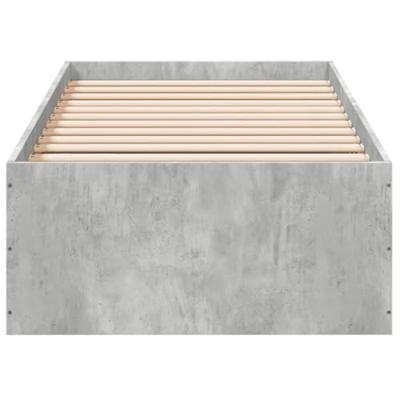 Bedframe bewerkt hout betongrijs 100x200 cm