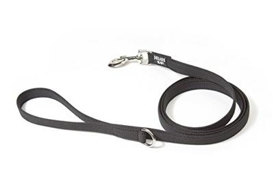 Julius-K9, 216GM-1,8 Color & Gray Gumed lijn zwart-grijs 20 mm * 1,8 m met lus, max. voor 50 kg honden