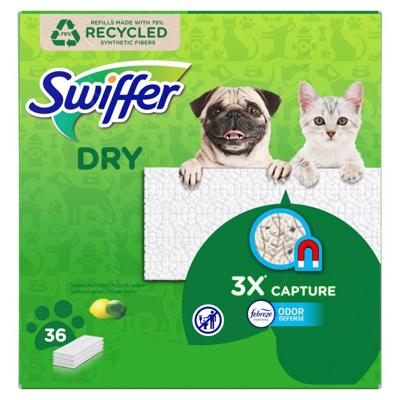 Swiffer Dry Magnetische Vloerdoekjes Citroengeur 36 Stuks