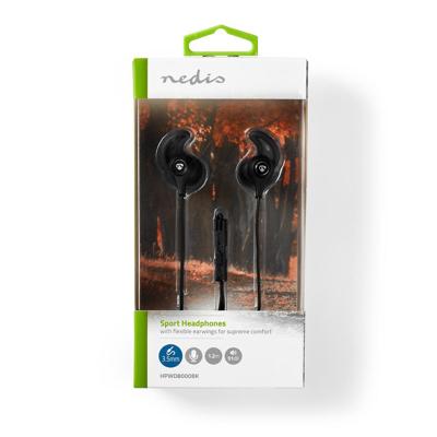 Sport Oordopjes | Bedraad | In-Ear | Kabel 1,2 m | Zwart