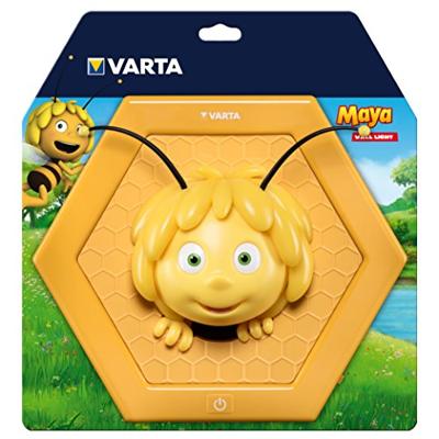 Varta Wandlamp Nachtlamp Maya de Bij voor kinderen met timer - Draadloos op batterijen - Geel