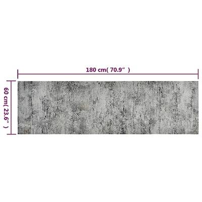 VidaXL Keukenmat wasbaar betonprint 60x180 cm fluweel