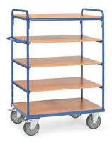 Fetra Hauptartikel 8241 Etagewagen Staal Poedercoating Laadvermogen (max.): 500 kg Stralend blauw (RAL 5007) - thumbnail