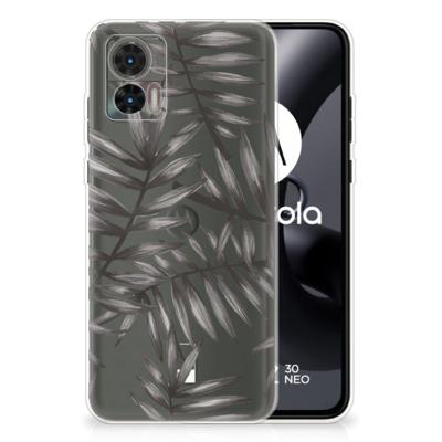 Motorola Edge 30 Neo | TPU Case | Leaves Grey Motorola Edge 30 Neo | TPU Case | Leaves Grey
