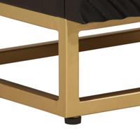 Nachtkastje 40x30x50 cm massief mangohout en ijzer zwart - thumbnail