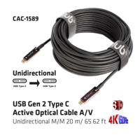 club3D CAC-1589 USB-C-kabel USB-C stekker 20.00 m Zwart - thumbnail