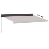 Luifel handmatig uittrekbaar 350x250 cm bruin - thumbnail
