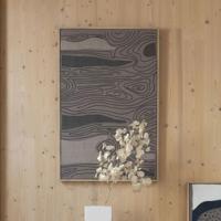 Zuiver Wanddecoratie 'Shallow' Mangohout en stof, 104 x 68cm - thumbnail