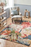 Sanderson - Dahlia & Rosehip Teal 50608 - 140x200 cm Vloerkleed - thumbnail
