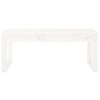 Tuinbank 110x38x45 cm massief grenenhout wit - thumbnail