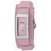 Horlogeband Fossil ES9859 Onderliggend Leder Roze 14mm - thumbnail
