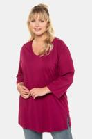 Ulla Popken Longshirt, relaxed, V-hals, 3/4 mouwen - Grote Maten - thumbnail