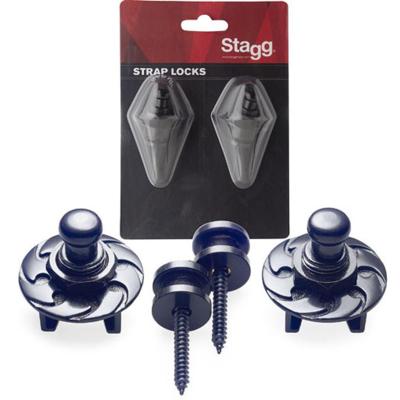 Stagg SSL1BK straplocks zwart