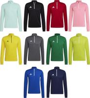 adidas Entrada 22 Trainingstrui 1/4-Zip Lichtgroen Wit - thumbnail