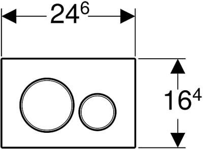 Geberit Bedieningsplaat Sigma 20 DF Met Glansverchroomde Designringen Mat Wit Geberit Bedieningsplaat Sigma 20 DF Met Glansverchroomde Designringen Mat Wit