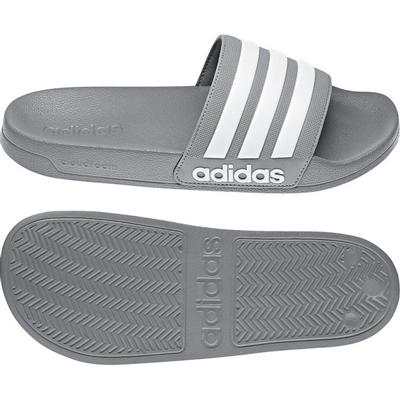 adidas Adilette Shower Slippers Donkergrijs Wit adidas Adilette Shower Slippers Donkergrijs Wit