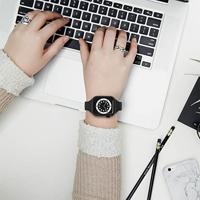 By Qubix - TPU Slim Fit bandje - Zwart - Compatible met Apple Watch 44mm / 45mm / 46mm / 49mm - Compatible Apple watch bandjes - thumbnail