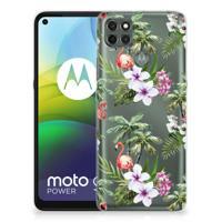 Motorola Moto G9 Power | TPU Hoesje | Flamingo Palms - thumbnail