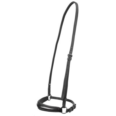 Rossner lak lage neusriem zwart maat:full