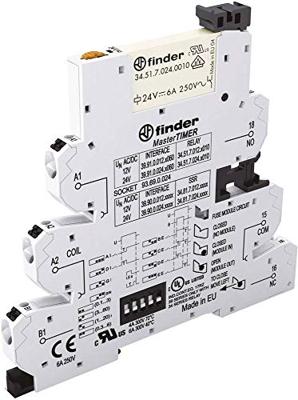 Finder 39.91.0.024.0060 Koppelrelais 24 V/DC, 24 V/AC 6 A 1x wisselcontact 1 stuk(s)