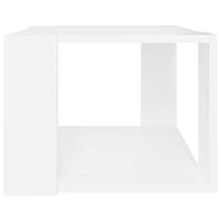 Salontafel 40x40x30 cm bewerkt hout wit - thumbnail