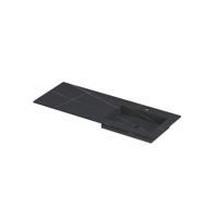 INK Post Wastafel Keramische Slab Envelop Bak Rechts met 1 Kraangat - 1200x450x10 mm - Lauren Black Mat - thumbnail