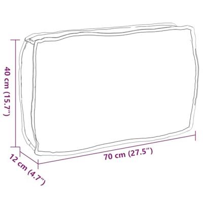 VidaXL Kussen antraciet 70 x 40 x 12 cm oxford stof VidaXL Kussen antraciet 70 x 40 x 12 cm oxford stof