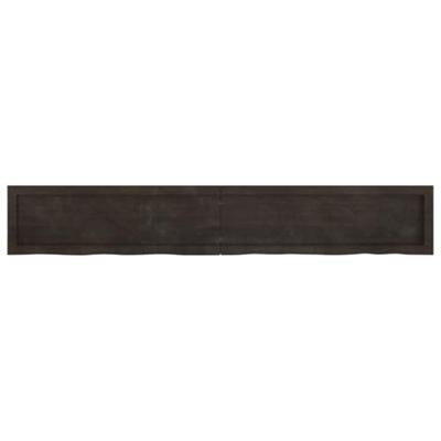 VidaXL Wastafelblad 180x30x(2-6) cm behandeld massief hout donkerbruin