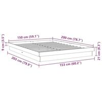 Bedframe zonder matras 150x200 cm massief hout eiken - thumbnail
