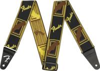 Fender Weighless 2" Monogrammed Strap Black/Yellow/Brown gitaarband - thumbnail