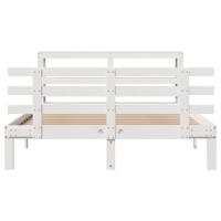 Bedframe met hoofdeinde zonder matras 120x200 cm wit - thumbnail