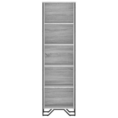 Boekenkast 50x31x169 cm bewerkt hout grijs sonoma eikenkleurig