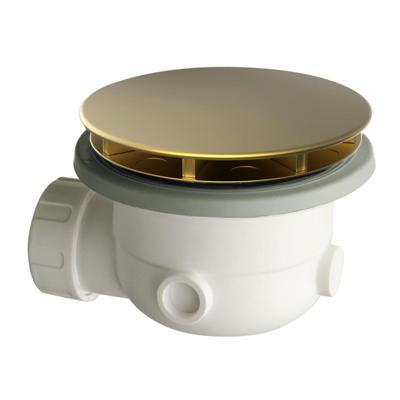 Douchebak Afvoer Xenz Pure Voor Gat 90 mm Met Afdekklep Geborsteld Goud Douchebak Afvoer Xenz Pure Voor Gat 90 mm Met Afdekklep Geborsteld Goud