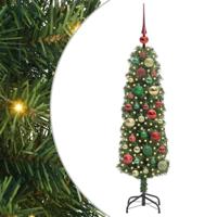 VidaXL Kunstkerstboom groen 120 cm pvc en staal en kunststof - thumbnail