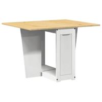 Eettafel Corona inklapbaar massief grenenhout wit - thumbnail