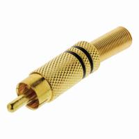Nedis CAGP24900BK Rca-connector Recht Male Verguld Soldeer Diameter Kabelinvoer: 7.0 Mm Metaal Goud / Zwart 10 Stuks Polybag - thumbnail