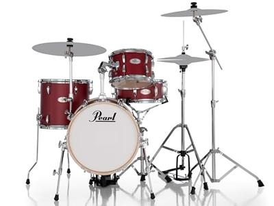 Pearl MT564/C-D747 Midtown compact 4-delig drumstel incl. hardware Matte Red