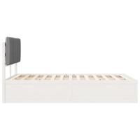 Bedframe met Gevoerd Hoofdgedeelte Lichtgrijs 120 x 190 cm - thumbnail